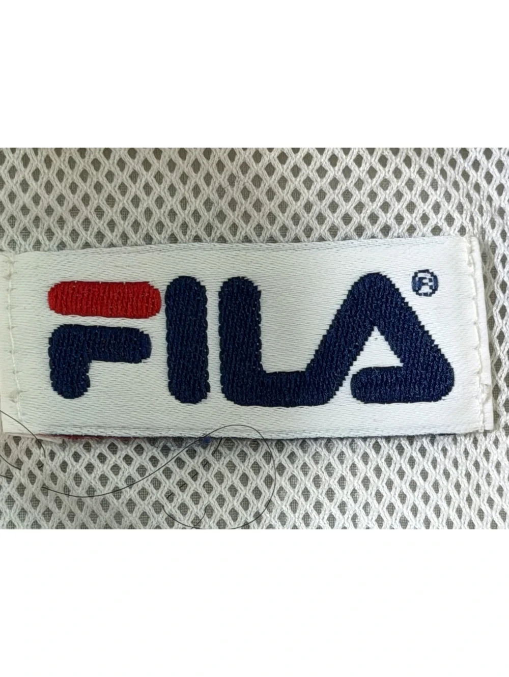 FILA Vintage Nylon Windbreaker Jacket Medium Black and White